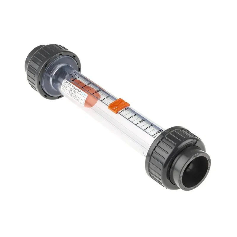 Georg Fischer Short Version Series Flow Meter with Plastic Body, Connection Thread Size 1 in, 1-1/2 in, 3/4 in 198803329