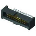 Samtec SHF Series Right Angle Through Hole PCB Header 34 Contacts 1.27 mm Pitch 2 Row Shrouded SHF-117-01-L-D-RA