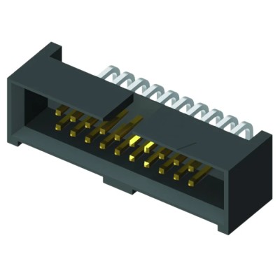 Samtec SHF Series Right Angle Through Hole PCB Header 34 Contacts 1.27 mm Pitch 2 Row Shrouded SHF-117-01-L-D-RA