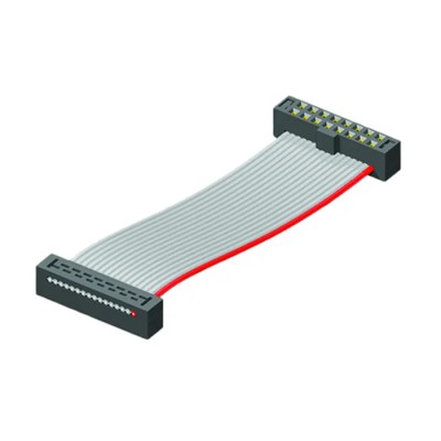 Samtec Flat Ribbon IDC Socket Cable Assembly 100 mm Length Tiger Eye IDC to Tiger Eye IDC TCSD-08-D-04.00-01-N