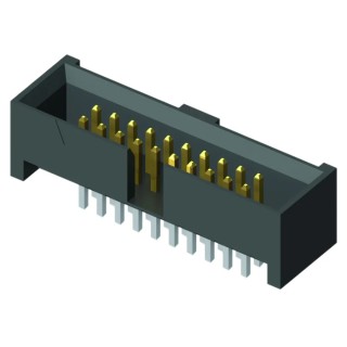 Samtec SHF Series Straight Through Hole Shrouded PCB Header, 40 Contacts, 1.27 mm Pitch, 2 Row, Gold Plated SHF-120-01-L-D-TH