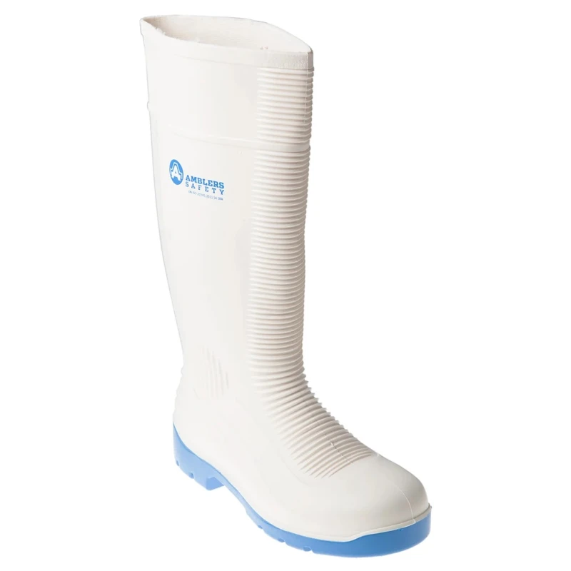 Amblers White Steel Toe Capped Unisex Safety Boots Size EU 40 UK 6.5, EN ISO 20345 FS98