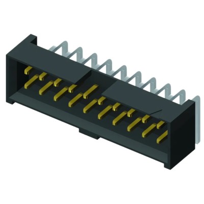Samtec STMM Series Right Angle Through Hole PCB Header, 30 Contacts, 2 mm Pitch, 2 Row, Shrouded STMM-115-02-L-D-RA