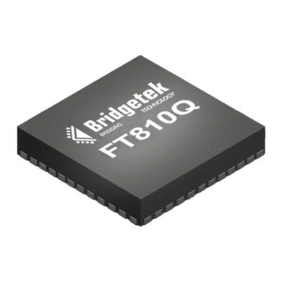 Bridgetek Graphics Controller 60 MHz 800 x 600 pixels SPI 48-Pin VQFN FT810Q-T