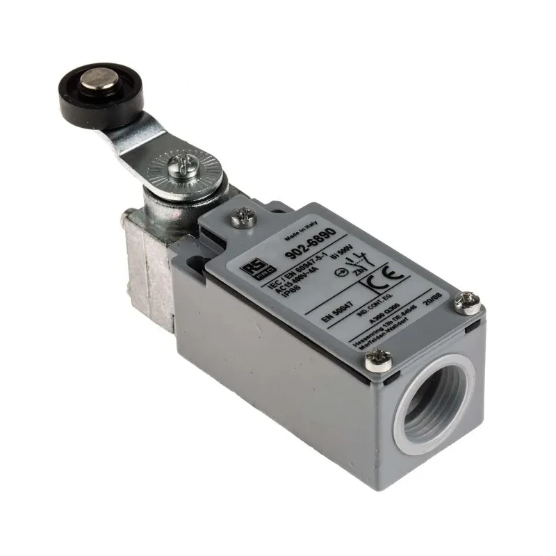 RS PRO Roller Lever Limit Switch 1 NO/1 NC Zinc Alloy Housing IP66 Rated 400V AC 10A IP66