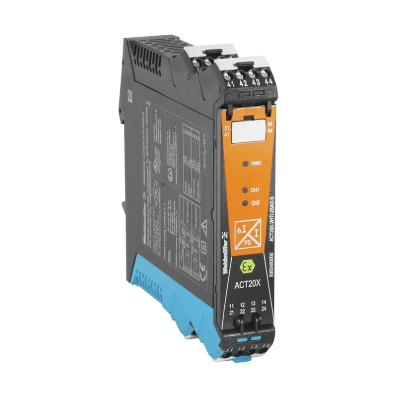 Weidmüller Signal Conditioner Current Input/Output, 4-20 mA, 19.2-31.2 V Supply, DIN Rail Mount, IECEx Certified ACT20X