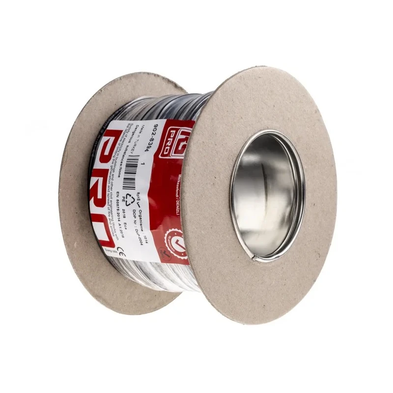 RS PRO Black 1.5 mm² 16 AWG Hook Up Wire 27/0.25 mm Copper Strands PVC Sheath 100 m H07V-K 902-8394