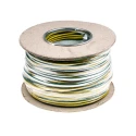 RS PRO Green, Yellow 2.5 mm² Hook Up Wire, 14 AWG, 45 x 0.25 mm Core Strands, 100 m Length, Polyvinyl Chloride 902-8414