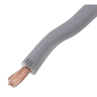 RS PRO Grey 6 mm² Hook Up Wire 16 AWG 75/0.3 mm Core Strands 100 m Polyvinyl Chloride Jacket 750 V H07V-K 902-8454