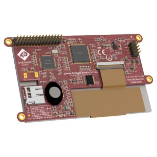 4D Systems LCD Colour Display Resistive Touch Screen 4.3 in 480 x 272 pixel uLCD-43DT
