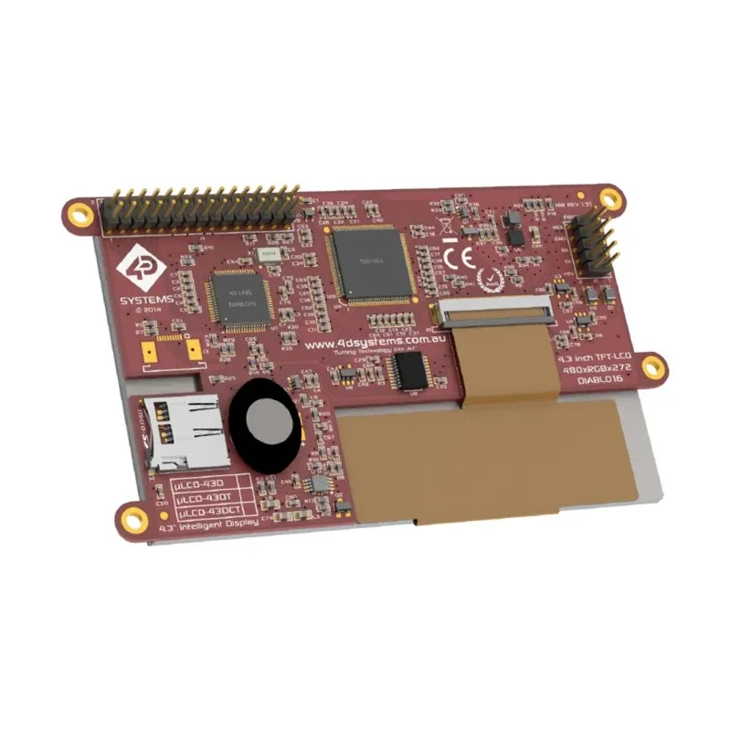 4D Systems LCD Colour Display Resistive Touch Screen 4.3 in 480 x 272 pixel uLCD-43DT