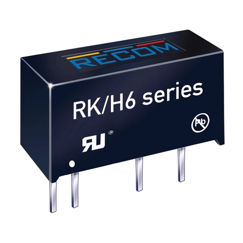 Recom 1W SIP7 Single Output Through Hole DC/DC Converter, 15V DC Output, 66mA, 24V DC Input, 4kV Isolation RK-2415S/H6