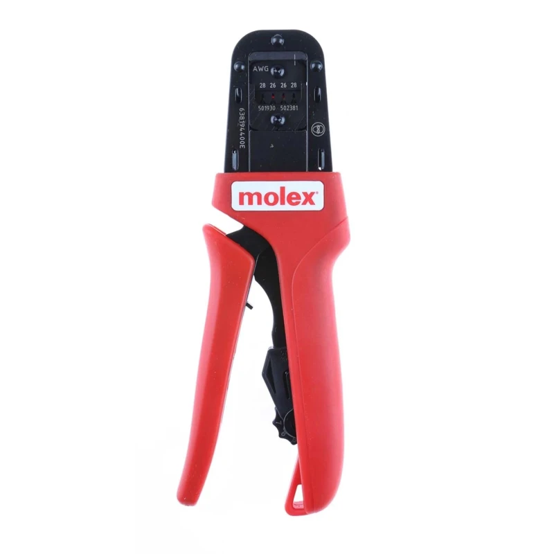 Molex Hand Crimp Tool, Hand Operation, IPC/WHMA A-620 Class 2, RoHS, 28 to 26 AWG Wire Size, Premium Grade Series 63819-4400