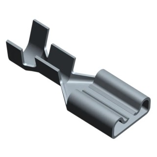 TE Connectivity FASTON 250 Uninsulated Female Crimp Spade Connector Grey 6.35 x 0.81 mm Tab Size 1742198-1