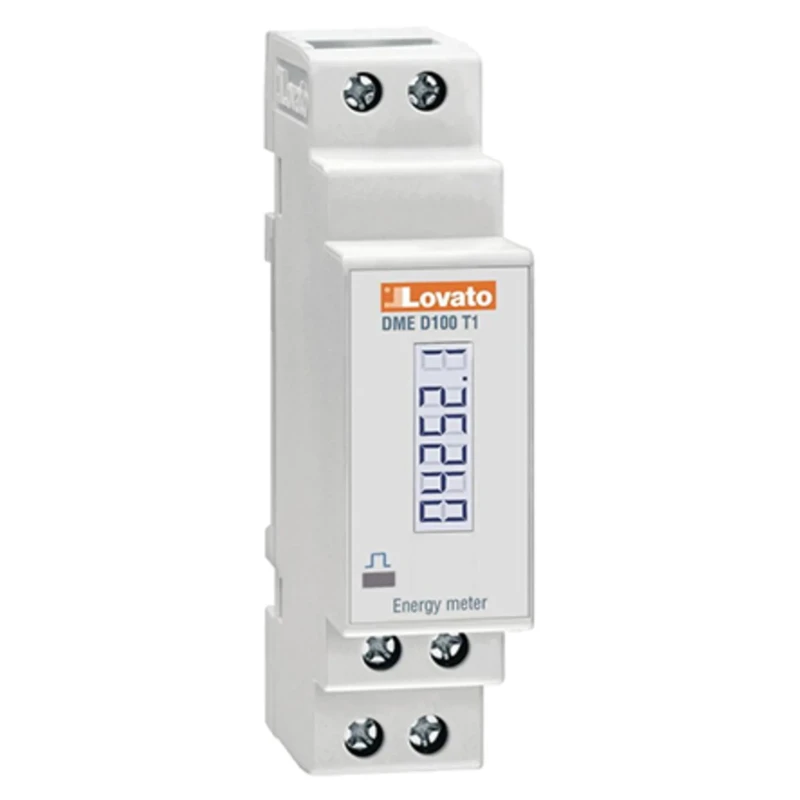 Lovato Electric 1 Phase Electronic LCD Energy Meter with MID Certification DMED100T1MID