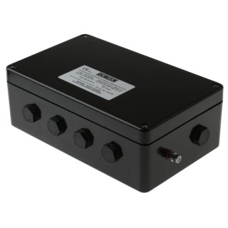 CE-TEK Black Glass Reinforced Polyester Junction Box IP66 26 Terminals ATEX Certified 260x160x90 mm CEP261690PA