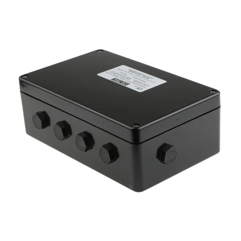 CE-TEK Black Glass Reinforced Polyester Junction Box IP66 26 Terminals ATEX Certified 260x160x90 mm CEP261690PA