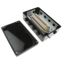 CE-TEK Black Glass Reinforced Polyester Junction Box IP66 26 Terminals ATEX Certified 260x160x90 mm CEP261690PA