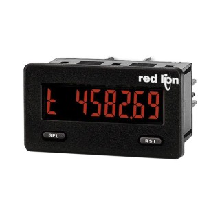 Red Lion Hour Meter 7 Digit LCD Panel Mount 28V DC, Screw Connection, No Reset CUB5T