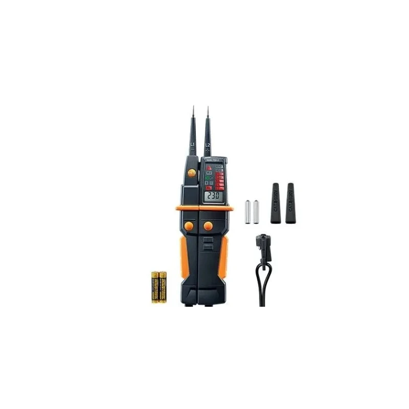 Testo LED LCD Voltage Tester 12-690V AC/DC, Continuity Check, Battery Powered Aurix 0590 7503