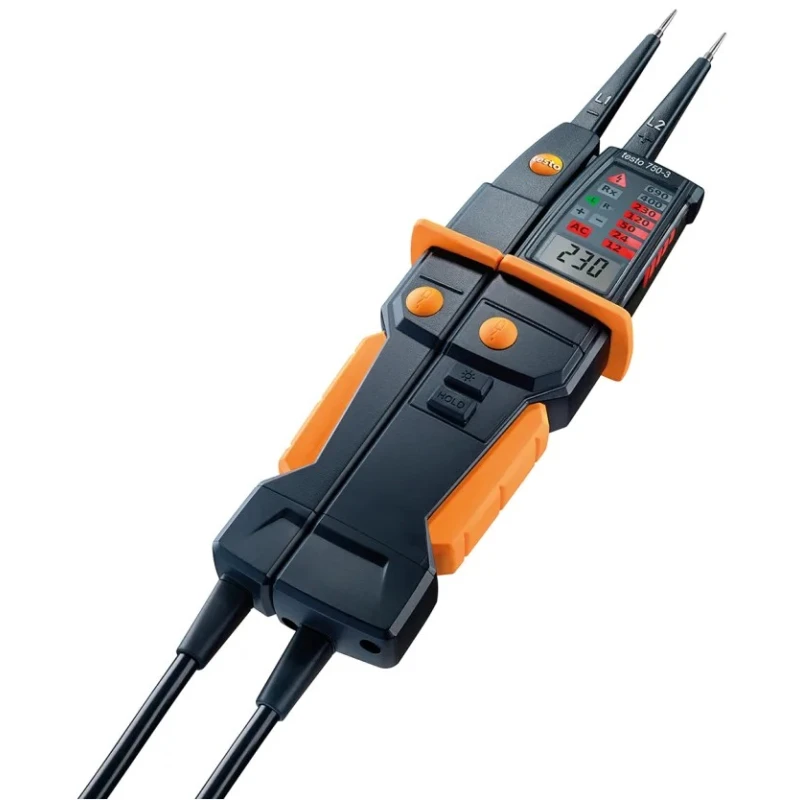 Testo LED LCD Voltage Tester 12-690V AC/DC, Continuity Check, Battery Powered Aurix 0590 7503