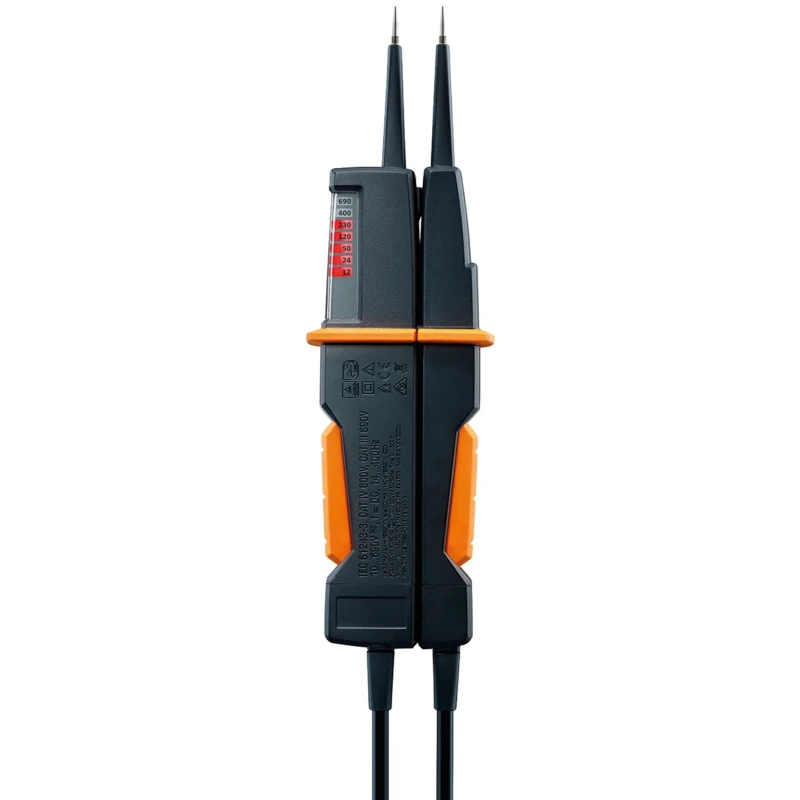 Testo LED LCD Voltage Tester 12-690V AC/DC, Continuity Check, Battery Powered Aurix 0590 7503