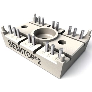 Semikron Danfoss Dual Thyristor Module 1600 V, 18 A, 100 mA, 370 A, 2.4 V SK 100 KQ 16
