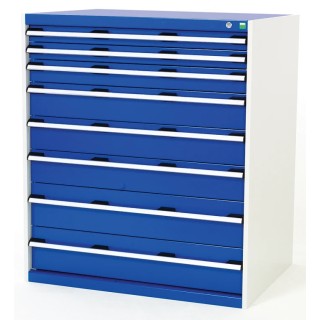 Bott Drawer Storage Unit 8 Steel Blue Grey 1.2 m x 1.05 m x 750 mm 40029031.11v