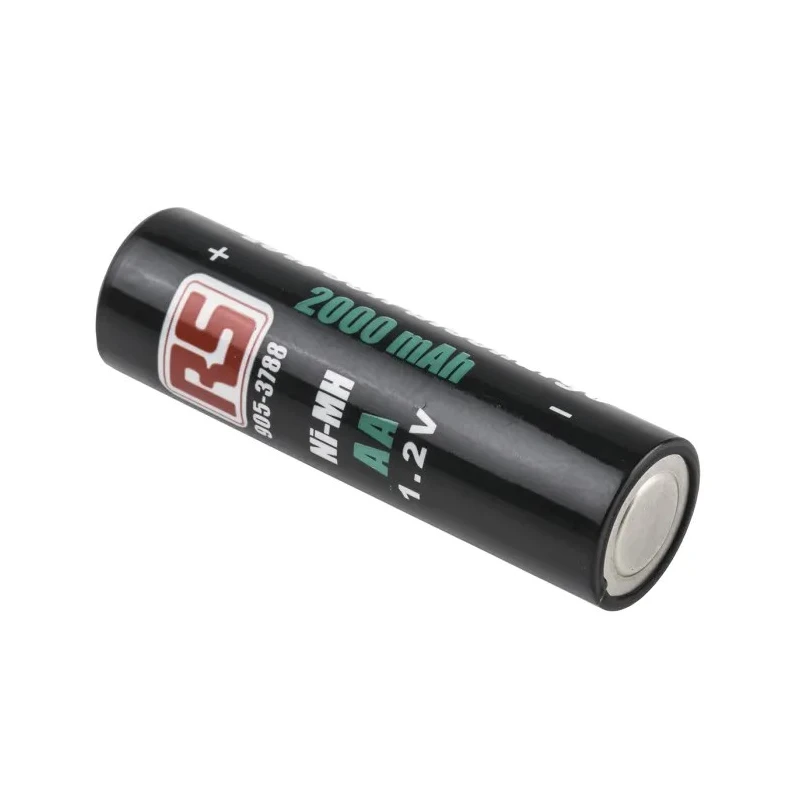 RS PRO Rechargeable AA Nickel Metal Hydride Battery, 2 Ah Capacity, 1.2 V Nominal Voltage - Pack of 4 905-3788