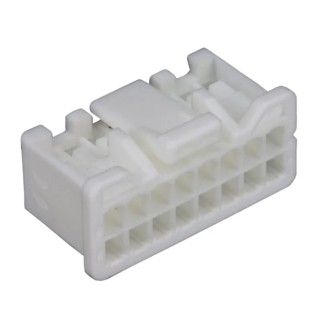 JST PUD Female Connector Housing, 2 mm Pitch, 16 Way, 2 Row, PCB Mount, Polybutylene Terephthalate Material PUDP-16V-S