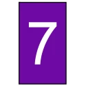 HellermannTyton Ovalgrip Pre-Printed Slide-On Cable Marker White Legend 7 Violet Marker 6.3mm Max 901-10650 906-4775-VT