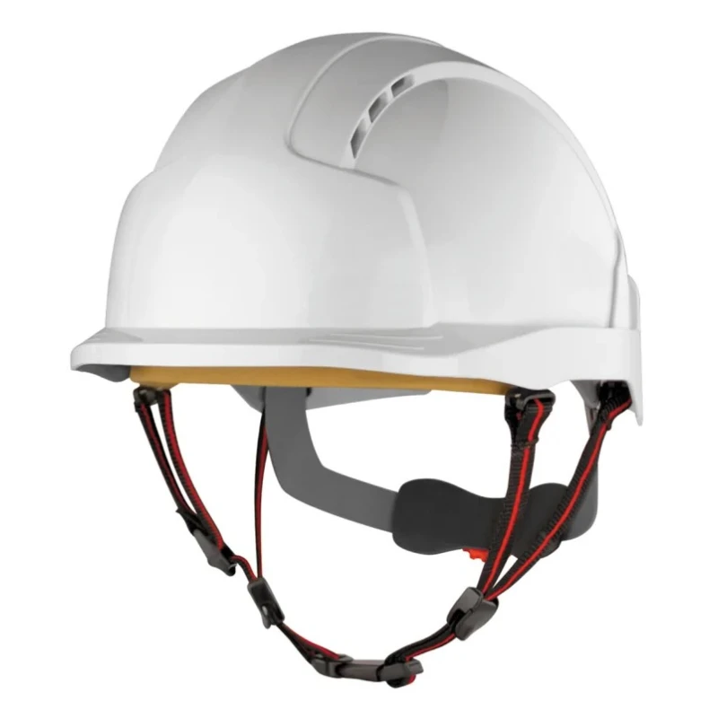 JSP EVOLite SkyworkerTM White Industrial Safety Helmet with Chin Strap Ventilated Adjustable AJS260-000-100