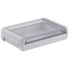 Bopla Bocube Series Light Grey Transparent Lid Polycarbonate Enclosure, IP68 IP66 IK07 40mm x 96024245 B 181304 PC-V0-G-7035
