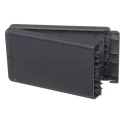 Bopla Bocube Series Graphite Grey Grey Lid ABS Enclosure, IP66, IP68, 40 mm x 231 mm x 125 mm 96035244 B 221304 ABS-7024