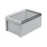 Bopla Bocube Series Light Grey Transparent Lid Polycarbonate Enclosure IP66 IP68 IK07 120 mm 96026365 B 261712 PC-V0-G-7035