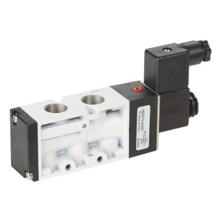 RS PRO Pneumatic Solenoid Valve 5/2 Function, 24V DC, Single Solenoid, 8 bar Pressure 907-6390
