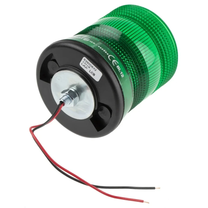 RS PRO Green Beacon 30V DC Flashing Magnetic Single Point DIN Rail Flexi DIN LED Bulb IP56 907-6043