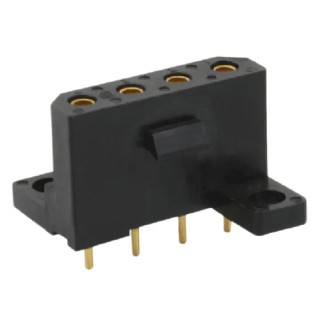 Souriau Sunbank by Eaton SMS Series Straight PCB Socket 4-Contact 1 Row 5.08 mm Pitch Solder SMS4GE3