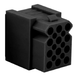 Souriau Sunbank by Eaton SMS Female Connector Housing 5.08 mm Pitch 15 Way 5 Row Straight SMS15R1
