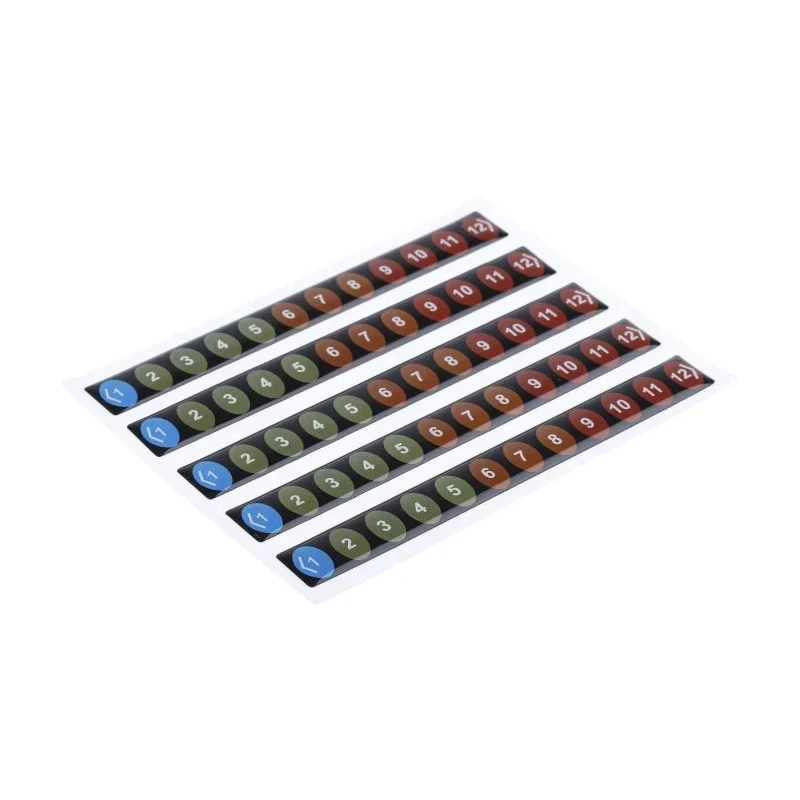 RS PRO Temperature Label Indicator 1 °C to 12 °C 12 Levels Horizontal Self-Adhesive Labels Pack of 10 906-4612