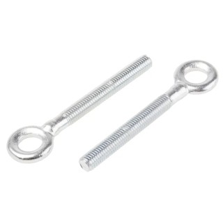 RS PRO Carbon Steel Forged Eye Anchor Bolt M10 Threaded, 108 mm Length, Zinc Plated 908-6785