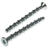 RS PRO Carbon Steel Countersunk Anchor Bolt M6 x 75 mm Zinc Plated Hardened 908-6725