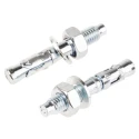 RS PRO Carbon Steel Zinc Plated Through Bolt Anchor M10 Thread Size 65 mm Length Passivated Zinc Plated 908-6961