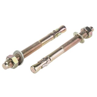 RS PRO Carbon Steel Zinc Plated Passivated Through Bolt Anchor M16 x 175 mm 908-6996