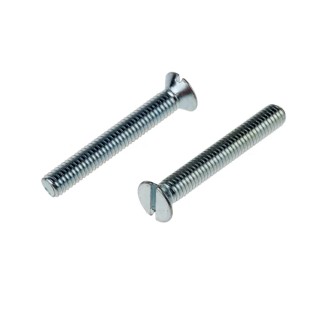 RS PRO Slot Countersunk Steel Machine Screw 25 mm M3.5 908-7396