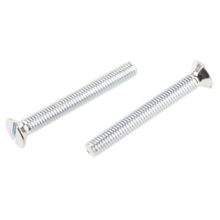 RS PRO Slot Countersunk Steel Machine Screw M5 40mm Passivated Zinc Plated 908-7429