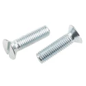 RS PRO Slot Countersunk Steel Machine Screw M8 30 mm Bright Zinc DIN 963 908-7457