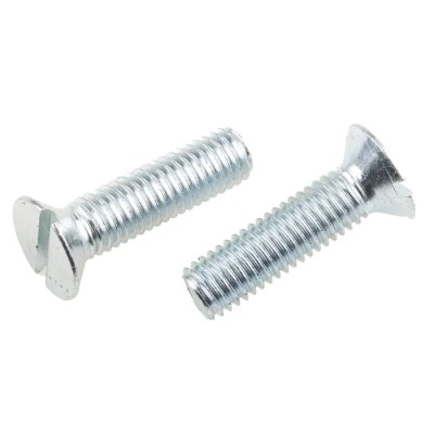 RS PRO Slot Countersunk Steel Machine Screw M8 30 mm Bright Zinc DIN 963 908-7457