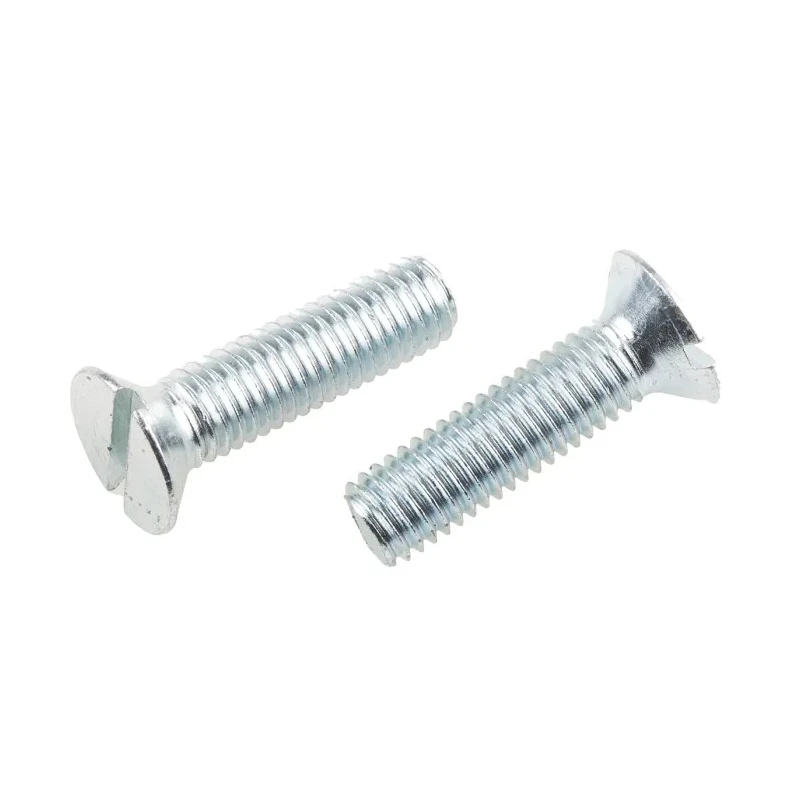 RS PRO Slot Countersunk Steel Machine Screw M8 30 mm Bright Zinc DIN 963 908-7457