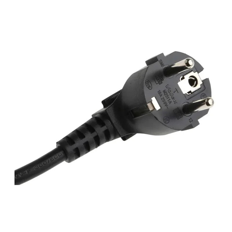 RS PRO Unterminated to CEE 7/3 Schuko Power Cord 2.5 m 250V 10A Black PVC 909-2184